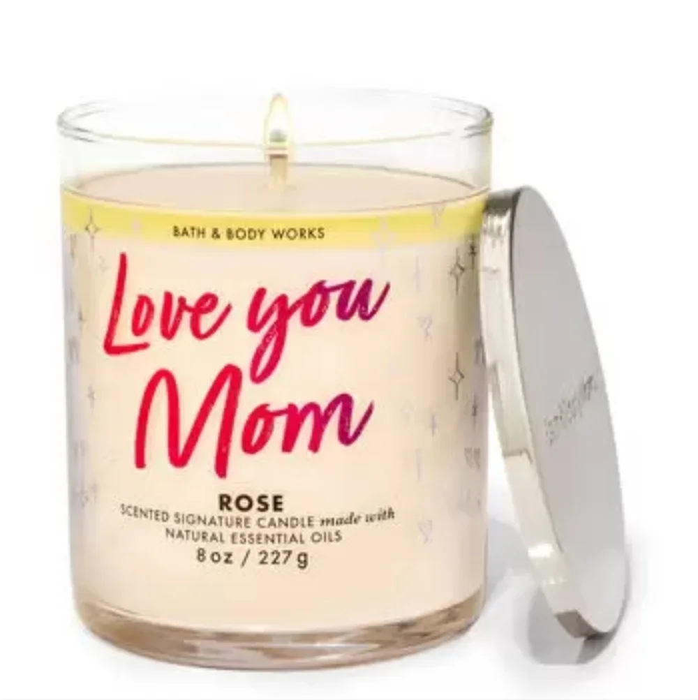 Bath & Body Works Love You Mom Rose Signature Single Wick Candle